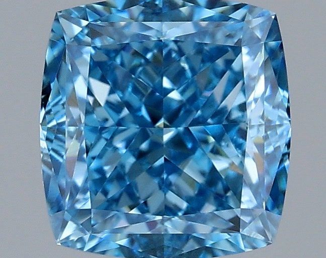 1.38 CT Fancy Vivid Blue CUSHION MODIFIED