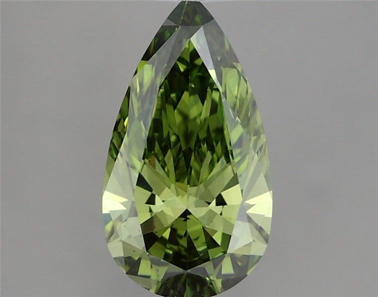 1.0 CT Fancy Vivid Green PEAR